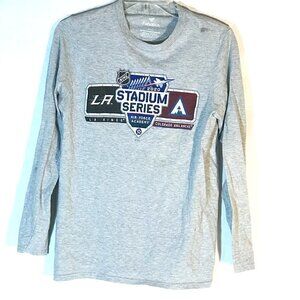 NHL LA Kings  Gray Long Sleeve Tee T Shirt